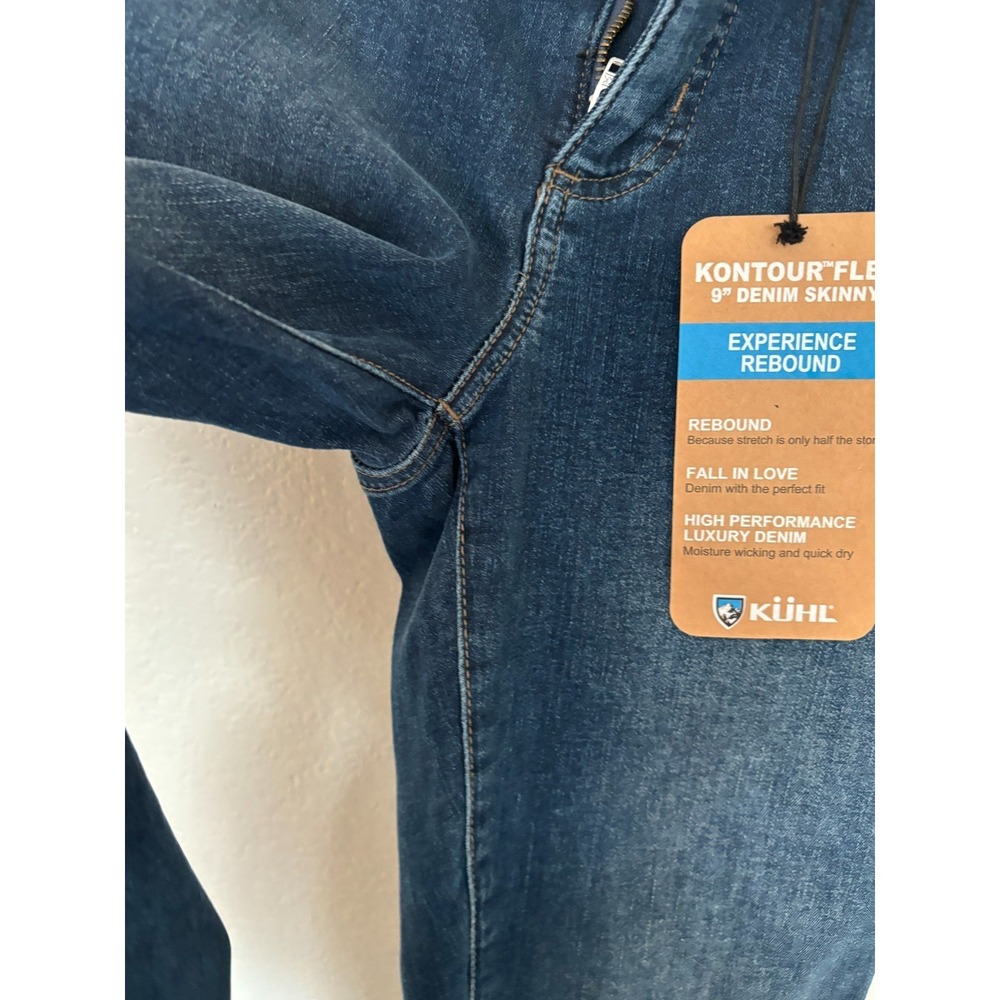 Kuhl Jeans Skinny Kurve Womens 4 Regular Blue Kontour Flex 9" Rise Boot friendly - Picture 9 of 16